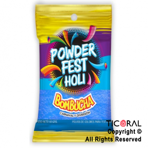 POLVO HOLI COLOR BOMBUCHA PARA LANZAR AZUL X 50 GR.